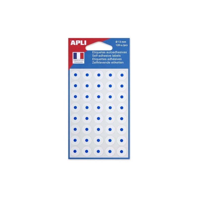 APLI Hole Reinforcement Rings White, Diameter 13mm, 120pcs