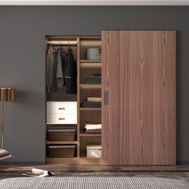 SongYung 40” Concealed Barn Door Hardware Kit with Soft Close Mechanism,Invisible Wall Mount Aluminum Track, Hidden Barn Door Hardware Kit for Door Opening Width 32" to 36"(Door not Included)