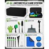 18 Pcs Motorcycle Cleaning Kit with Storage Bag, for Motorcycle
