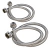 FlexCraft 25712PR-2 Stainless Steel Washing Machine Hose Connector Burst Proof,