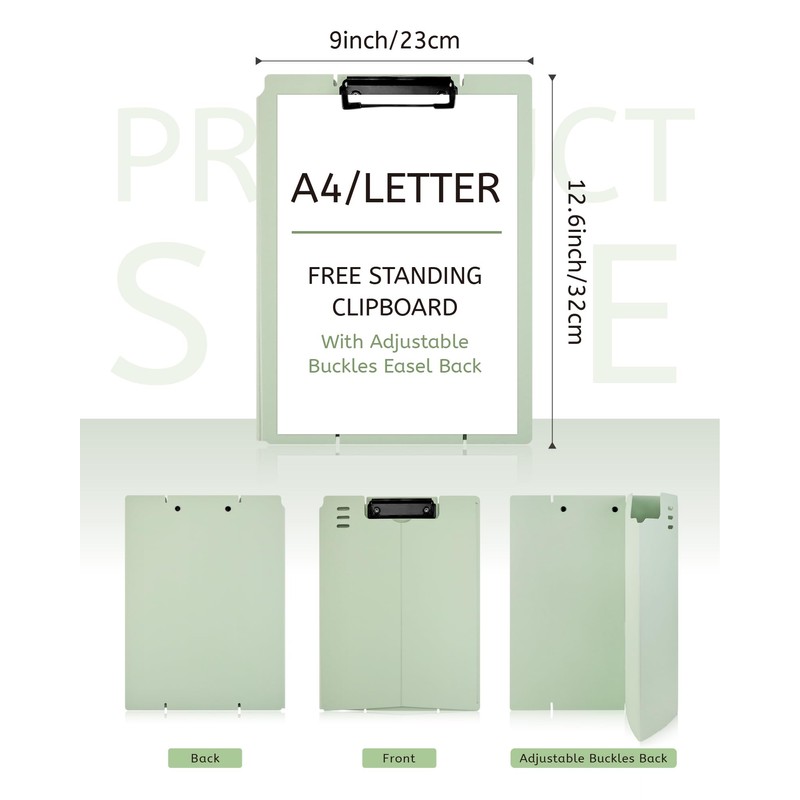 GAUENEEN Free Standing Clipboard and Desktop Stand with Adjustable Buckles