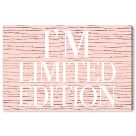 The Oliver Gal Artist Co. Typography and Quotes Wall Art Canvas Prints 'Limited Edition' Home Décor, 45" x 30", Pink, White