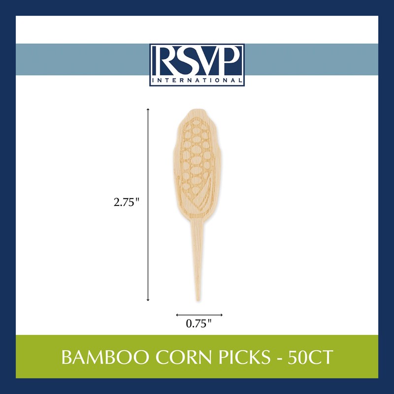 RSVP International Corn On The Cob Holders/Appetizer Picks Set Protect