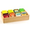 KIRIGEN Wood Tea Bag, Coffee Bag Storage Box, 8 Compartments,