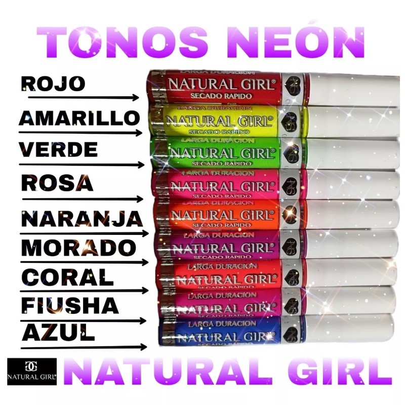 Natural Girl Gama Completa Delineadores De Colones Neón Natural Girl