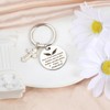 OBEISN Elegant Stainless Steel Keyring with Cross Pendant, Inspirational Gift