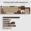 Owpkeenthy Retro XDA Keycaps, PBT 138 Keys Brown Keycap Set