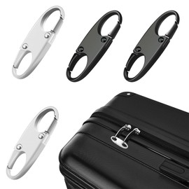 Doyime Zipper Clips (4 Pcs) Backpack Zipper Locks Double Opening Zipper Pulls Anti-theft Clips for Zippers Removable Zipper Connector Silver Black