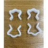 U Clips for Divan and Ottoman Bed Bases, Set of 4, White, Plastic