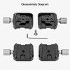 Koolehaoda QR-50B Quick Release Plate Clamp Double Clamp Adapter Compatible
