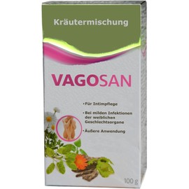 Vagosan, 100g, Kräutermischung für Intimpflege Damen, Sitzbad, Wochenbett, Eichenrinde, Kamille, Arnika, frau, behandlung, waschlotion, vagisan, Feuchtcreme, schutzsalbe