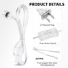 LUMLLSAJI 20AWG Lamp Cord with On/Off Switch, 6ft (1.8m) Clear