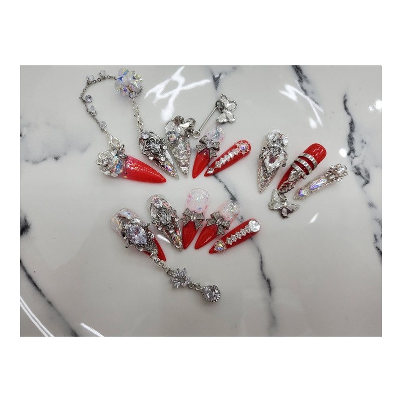 ❣️ Then, handmade nail tips ✨ - Long Round Square