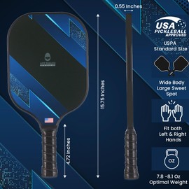 APE SMASH Pickleball Paddles Set of 2 – Non-Slip Grip Fiber Glass Surface Pickle Ball Rackets 2 Pack – Lightweight 4 Pickleball Set, 2 Sweat Bands with Carry Bag Pickleball Paddle Set for Men & Women