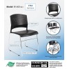 Boss Office Black Stacking Guest Stacking Chair