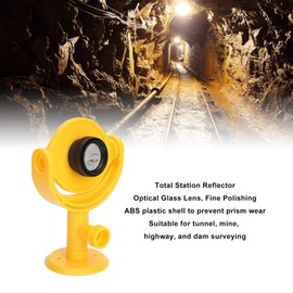 MUNEFE Total Station Reflector, Surveying Mini Prism, All Metal Single Tilt Prism for A Wide Range Of Measurement Applications