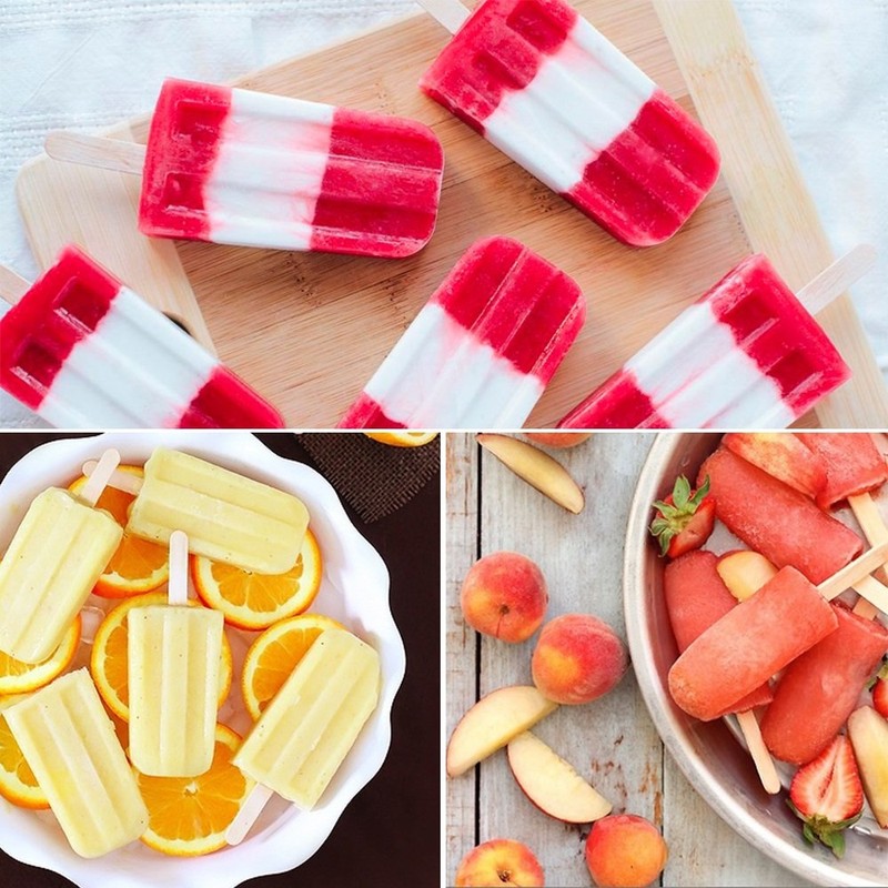 KTOJOY 100 Pcs Craft Sticks Ice Cream Natural Wood Popsicle