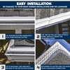 Waterlock Pro Gutter Guards Leaf Protection 25 Feet Pack Black,