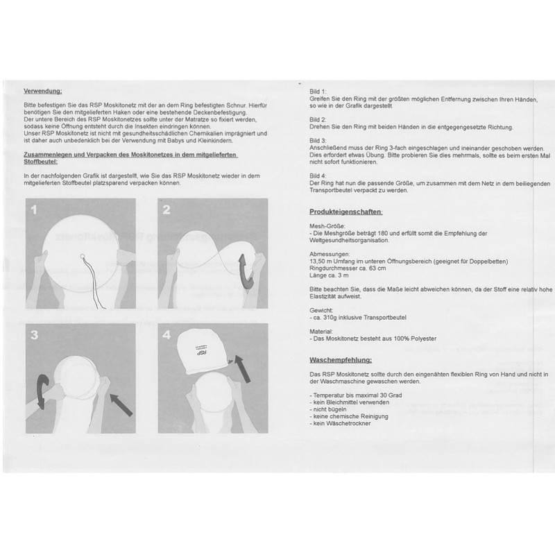 RSP Mosquito Net – Extra Large Choice – Model Zebra