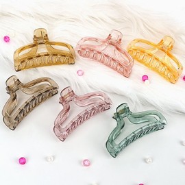 Transparent colored updo hair clip hair clip half-hair clip / 투명 컬러 올림머리 집게핀 헤어핀 반머리핀
