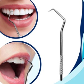 Juego de 2 Piezas (8 Piezas Por Juego) Palillos de Dientes Portátiles de Acero Inoxidable Reusable Kit de Limpieza de Dientes de Herramientas Dentales Sarro Hilo Dental