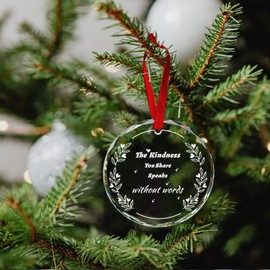 Appreciation Gift for Women, Coworkers,or Teachers - 'The Kindness You Share Speaks Without Words' - Thoughtful Hanging Ornaments Crystal Appreciation Retirement Gifts Bulk for Friend Boss