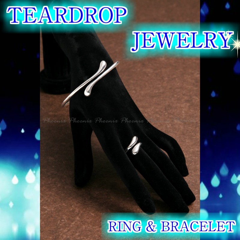 Phoenix Teardrop Necklace & Breath & Ring Ring & Bracelet