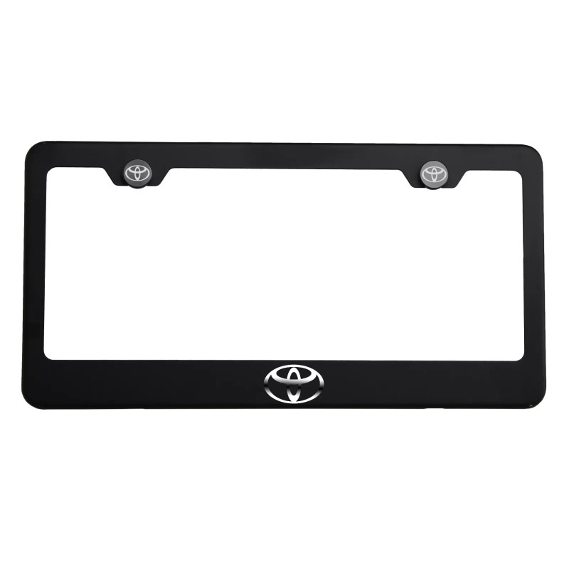 KA Laser Engraved Toyota Logo Mirror Matte Black License Plate
