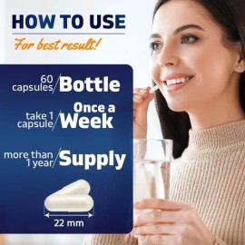 Vitamatic Vitamina D3 50,000 iu Colecalciferol Dosis Semanal 60 Cápsulas