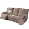 Gennia Waterproof Recliner Sofa Cover,Stretch Reclining Couch Covers with Pockets,Washable