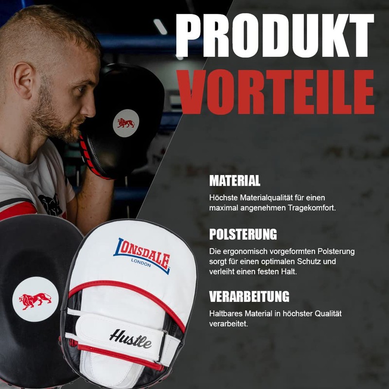 Lonsdale Unisex Adult Hustle Equipment, Black/White/Red, One Size