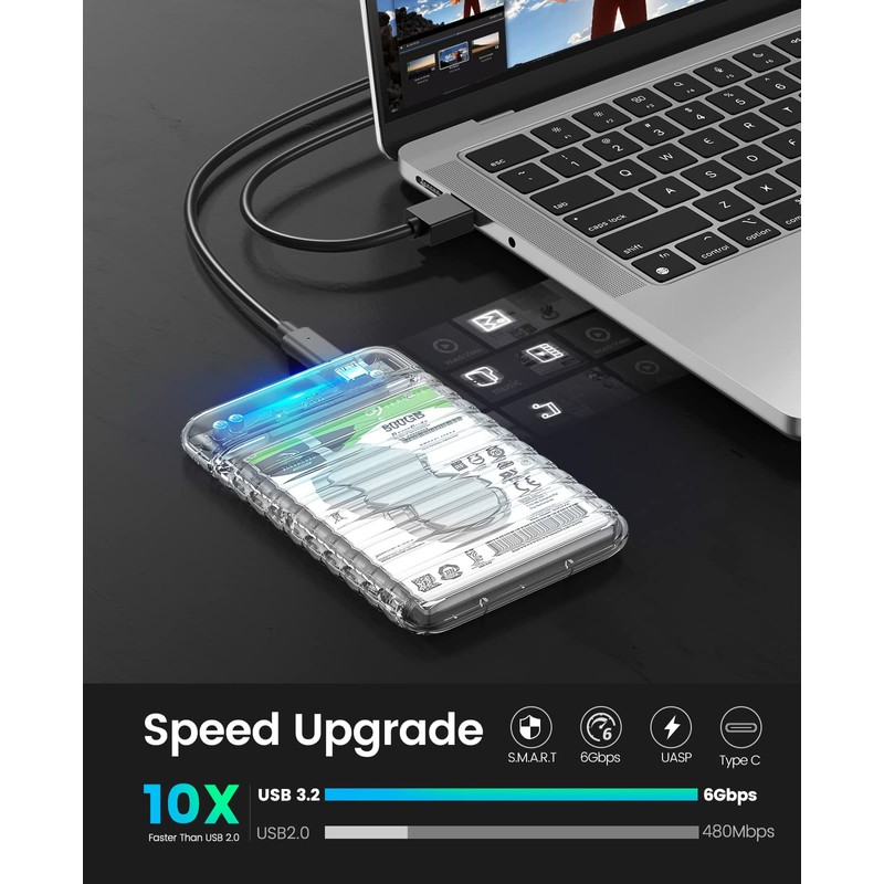 ORICO 2139C3-V1-CR 2.5 Inch HDD Case, USB C to SATA