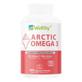 Artic Omega 3 200 Caps Wellthy 300mg Epa, 240mg Dha Sabor Sin Sabor