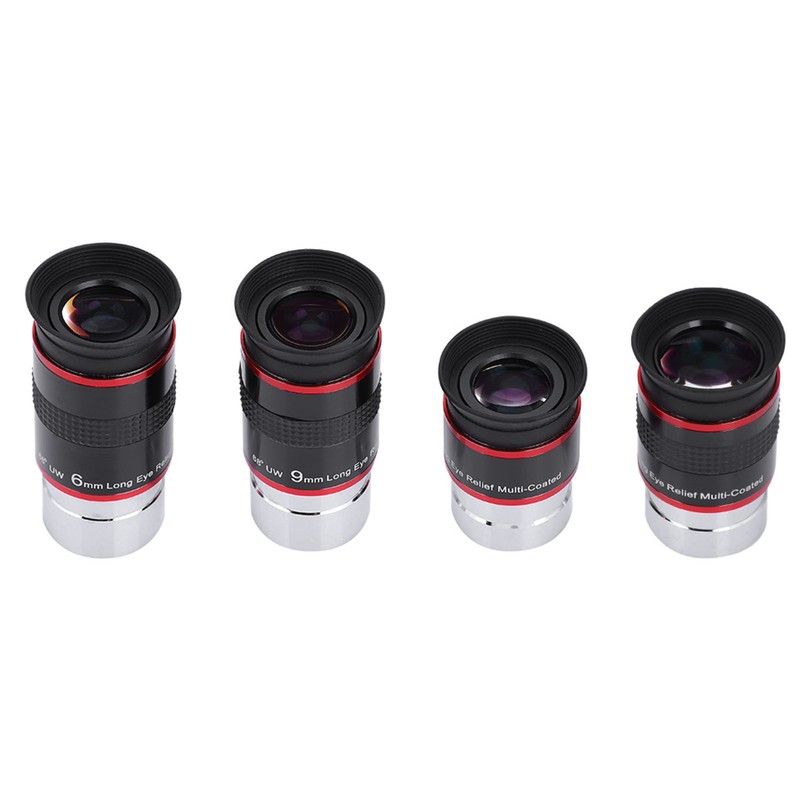 1.25" 68° Ultra Wide Angle FMC Eyepiece Kit 6+9+15+20mm for