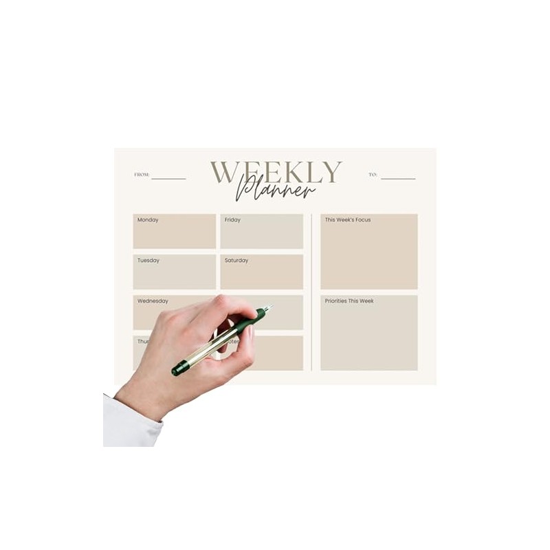 A4 A5 Size Weekly Planner Notepad Deskpad 50 Sheets Printed