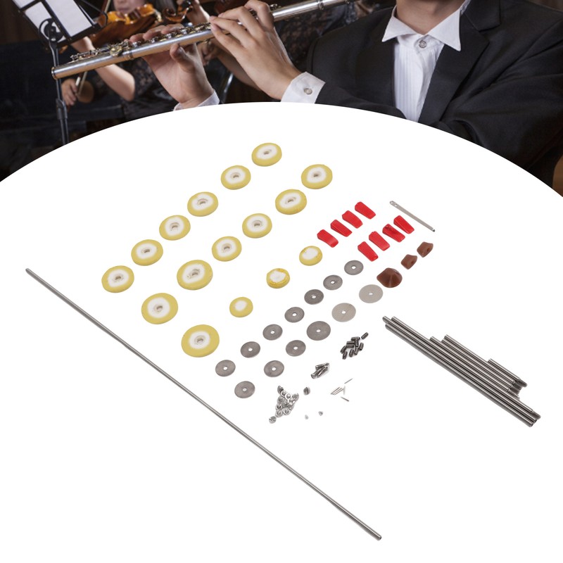 Flute Repair Kit Pads DIY Maintenance Tools Set Musical Instrument