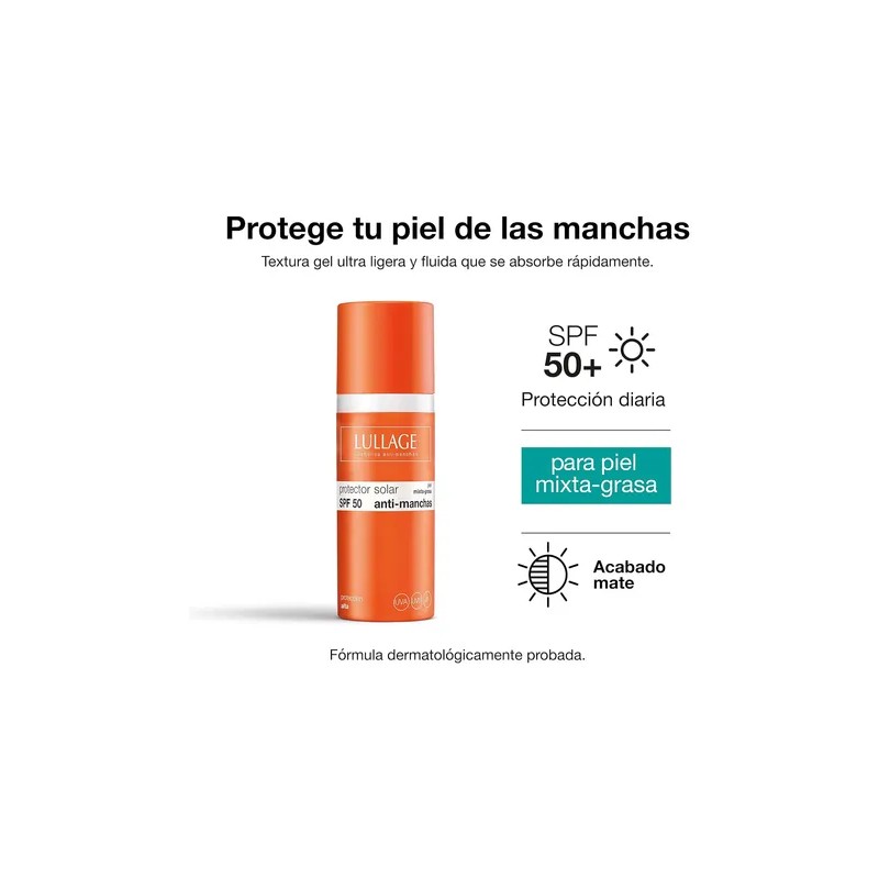 Lullage Bloqueador Solar Spf50+ | Gel Ligero | Anti-manchas