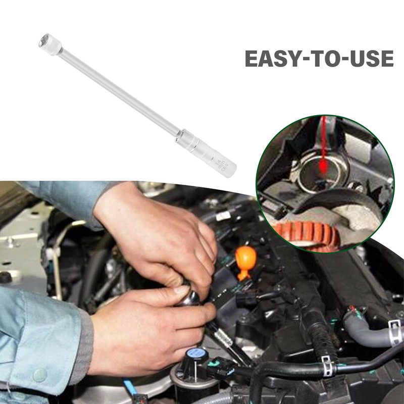 GTLM Extended Magnetic Spark Plug Wrench, 35 cm Long, 360