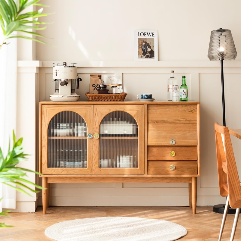 Fonyet Pack of 8 Ceramic Knobs Furniture Knobs Bohemian Style