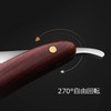 Friendship Men's Razor, Single-Blade Razor, Manual, Wooden Handle, Foldable, Professional