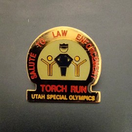 Utah Special Olympics Hat Pin Special Olympics Law Enforcement Torch Run Salute