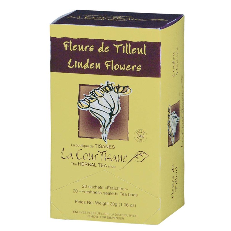 La Courtisane Herbal Tea Linden Flowers, Kosher, Gluten-Free, 20 Teabags