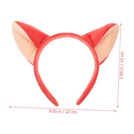 IWOWHERO Cute Fox Ears Headband Lightweight Comfortable Girl Hairband for Cosplay Party Festival Costume Accessory
