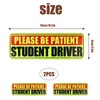 2pcs Student Driver Stickers, Colorful Please be Patient Student Driver