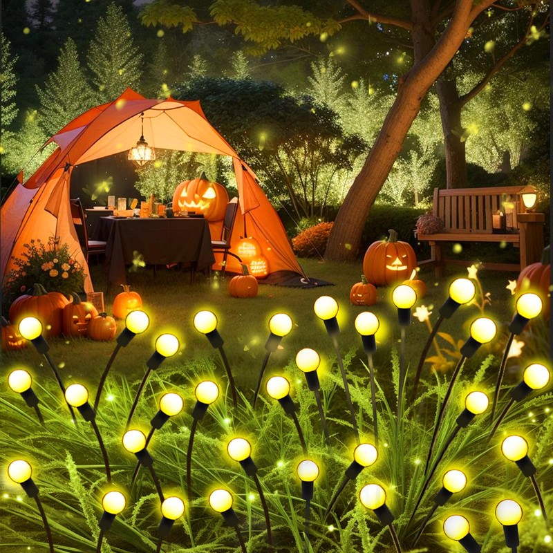 Solar Garden Lights Outdoor, 6 Pack 60 LED Solar Firefly