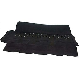 FindingKing Black Velvet Chain Roll Up 20 Snaps Travel Display