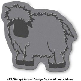 'Standing Sheep' Rubber Stamp - Unmounted Design for Crafting & Scrapbooking, A7 (RS00010540)