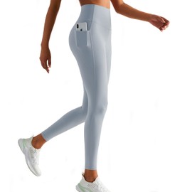 Body Conscious Women's High Waist Sports Leggings with Buach Control, Lycra® Spandex Provides Figure Shaping, Stretch, and Breathable, Yoga Pants with Pocket, Fitness Clothing for Workout, Jogging,