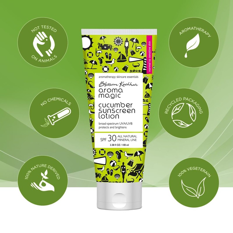 Aroma Magic Cucumber Sunscreen Lotion with SPF 30 | Non-Nano