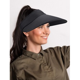 2 PiecesWomen Sun Visor Hats Wide Brim Visor Hats Adjustable Summer Visor Caps UV Protection Beach Caps for Women Wearing Favors (Color Set 1)